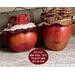 This shows the back of my apple gourd characters. I engrave their names into the shell using a pyrography pen, a great collectable!